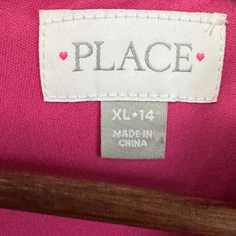 The Children's‎ Place Lace Dress Kids XL 14 Pink Excellent Sleeveless Chevron